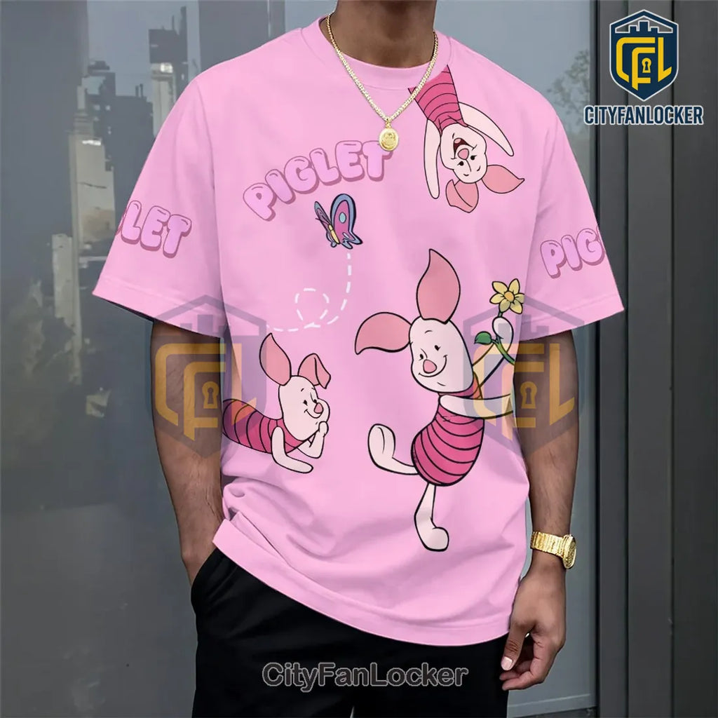 Winnie the Pooh and Piglet Pink T-Shirt