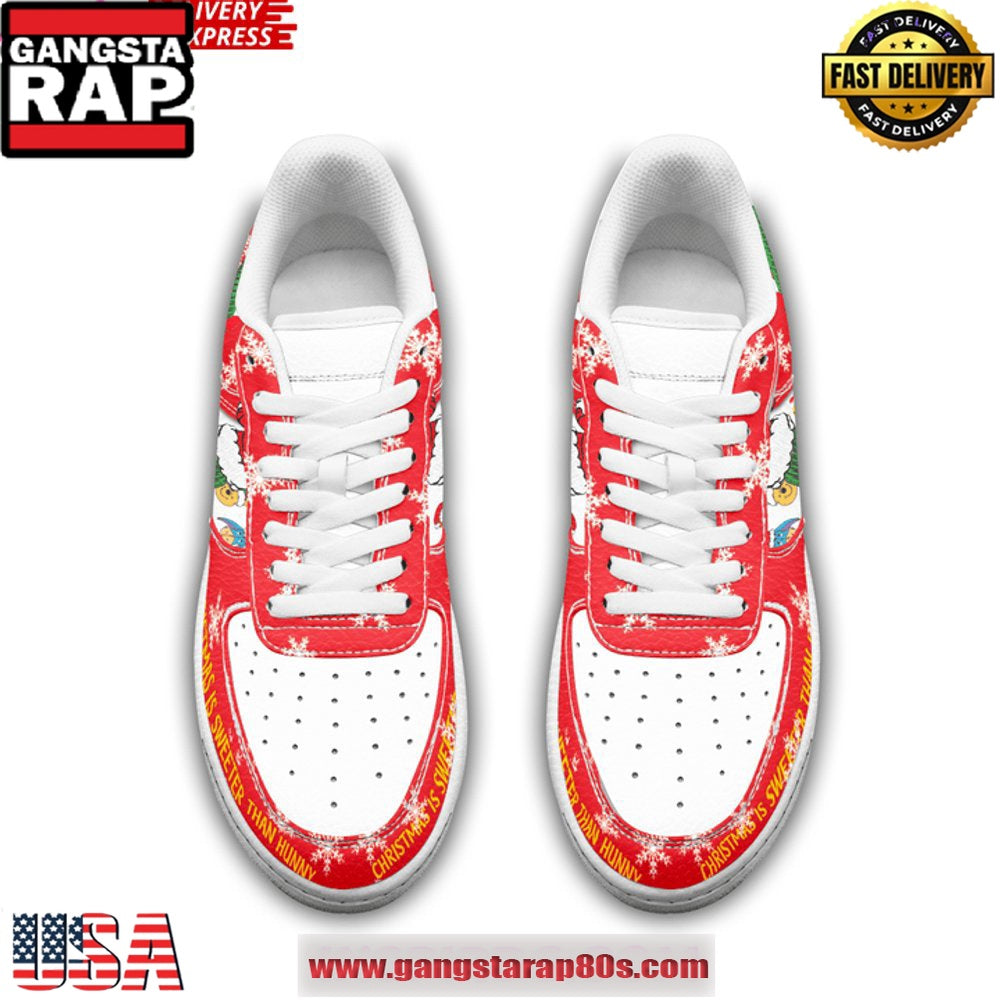 Winnie the Pooh Christmas Limited Edition Air Force 1 Running Sneakers