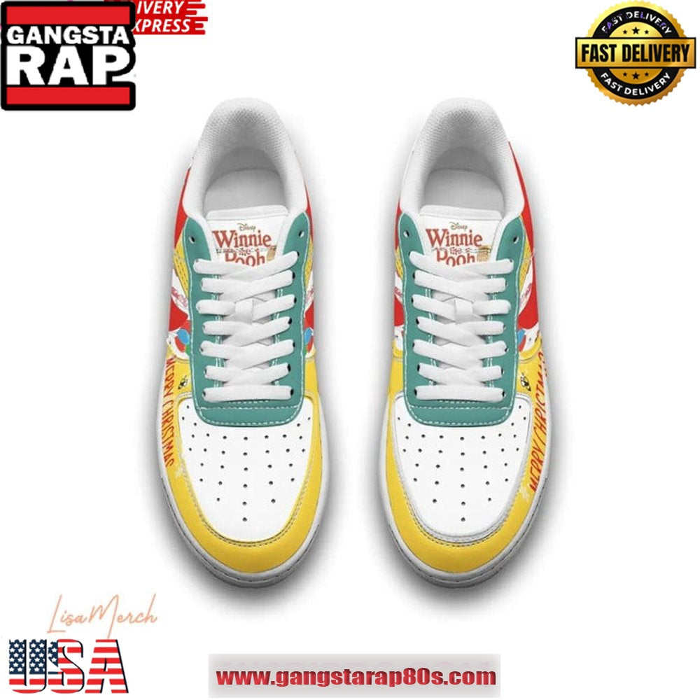 Winnie the Pooh Christmas Special Edition Air Force 1 Running Sneakers