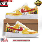 Winnie The Pooh Merry Christmas Limited Edition Air Force 1 Running Sneakers