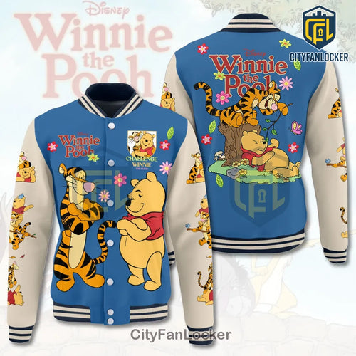 Winnie the Pooh Tigger Mascot Blue Varsity Jacket