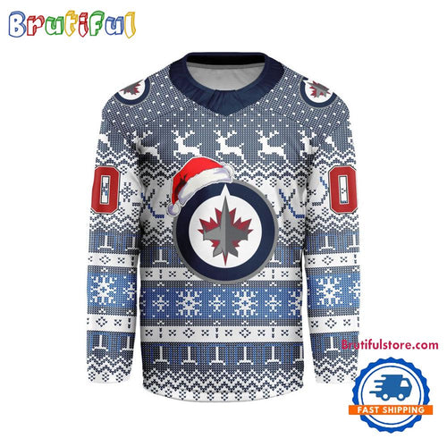 Winnipeg Jets 2025 NHL Christmas Personalized Hockey Jersey Design