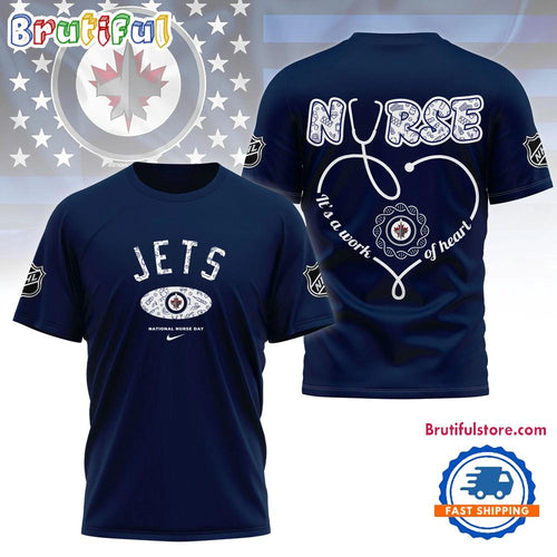 Winnipeg Jets NHL Nurse Appreciation Month 3D T Shirt