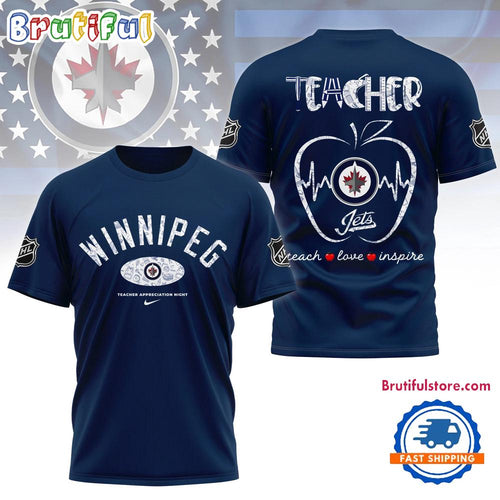 Winnipeg Jets NHL Teacher Appreciation Day 3D T Shirt