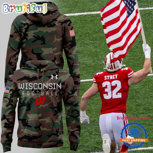 Wisconsin Badgers Football 2024 Military Appreciation Hoodie