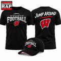 Wisconsin Badgers Football Jump Around 2026 Graphic T Shirt