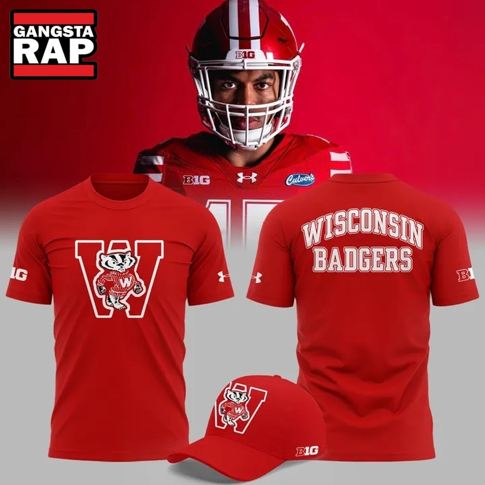 Wisconsin Badgers Football ThrowBack 2026 Limited Edition Hoodie T-Shirt