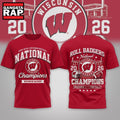Wisconsin Badgers NCAA Road to Glory 2026 Football Champions 3D Shirt