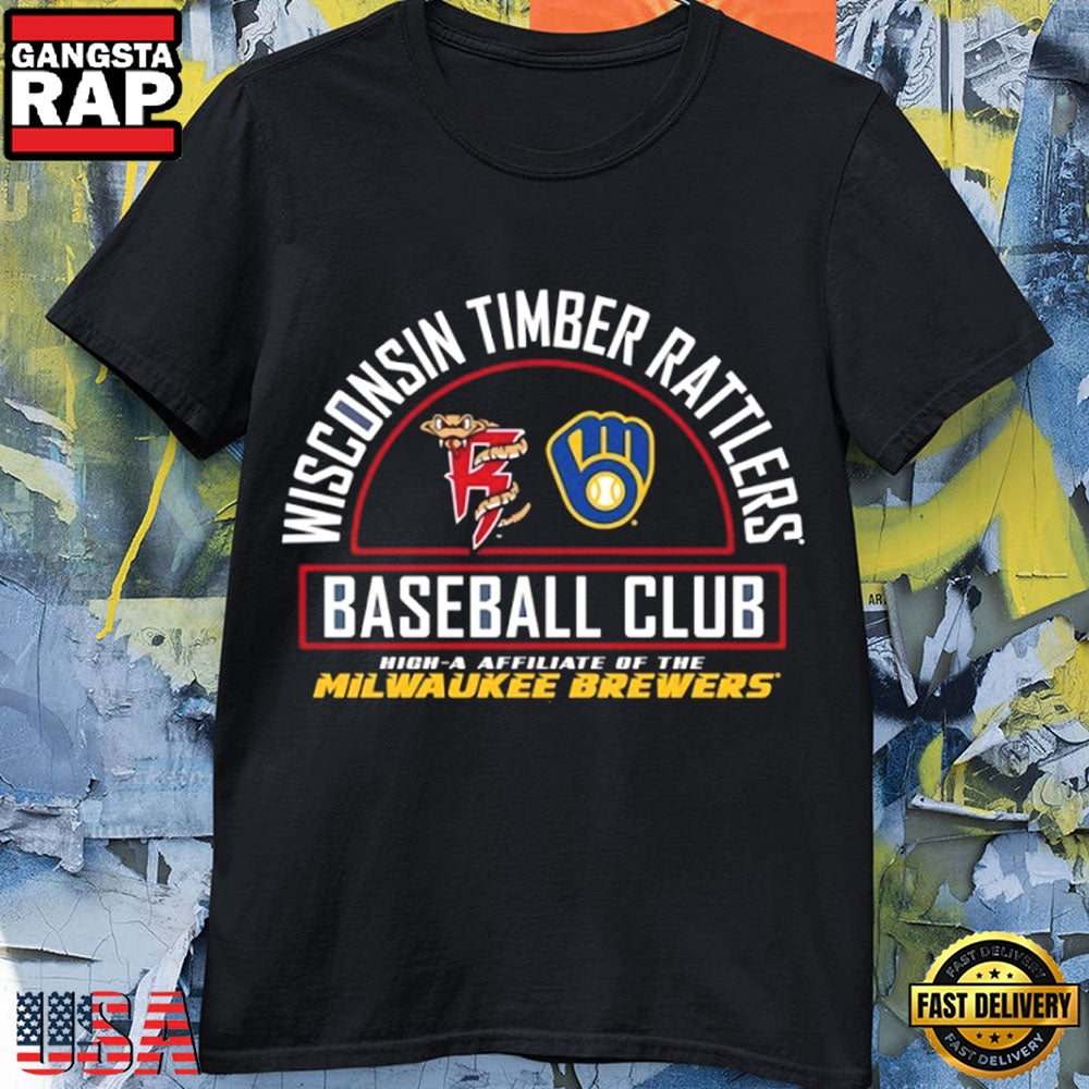 Wisconsin Timber Rattlers Baseball Club High-A Brewers Affiliate T-Shirt