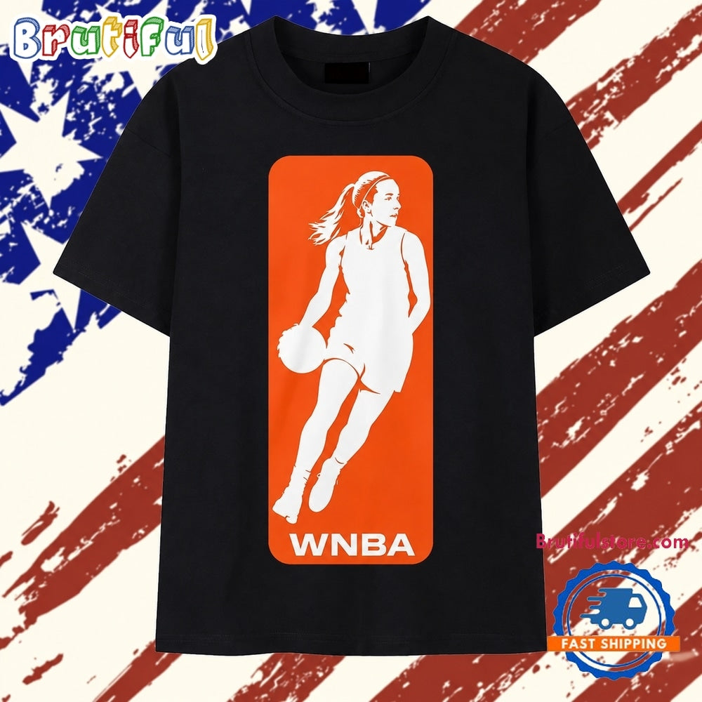 WNBA Logo Silhouette Player Vintage Basketball T Shirt