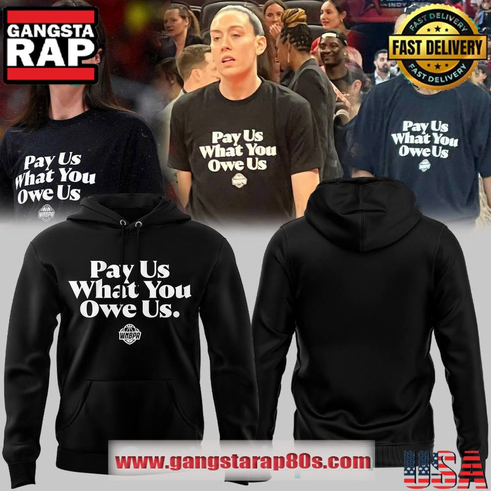 WNBA Pay Us What You Owe Us Black Unisex Hoodie