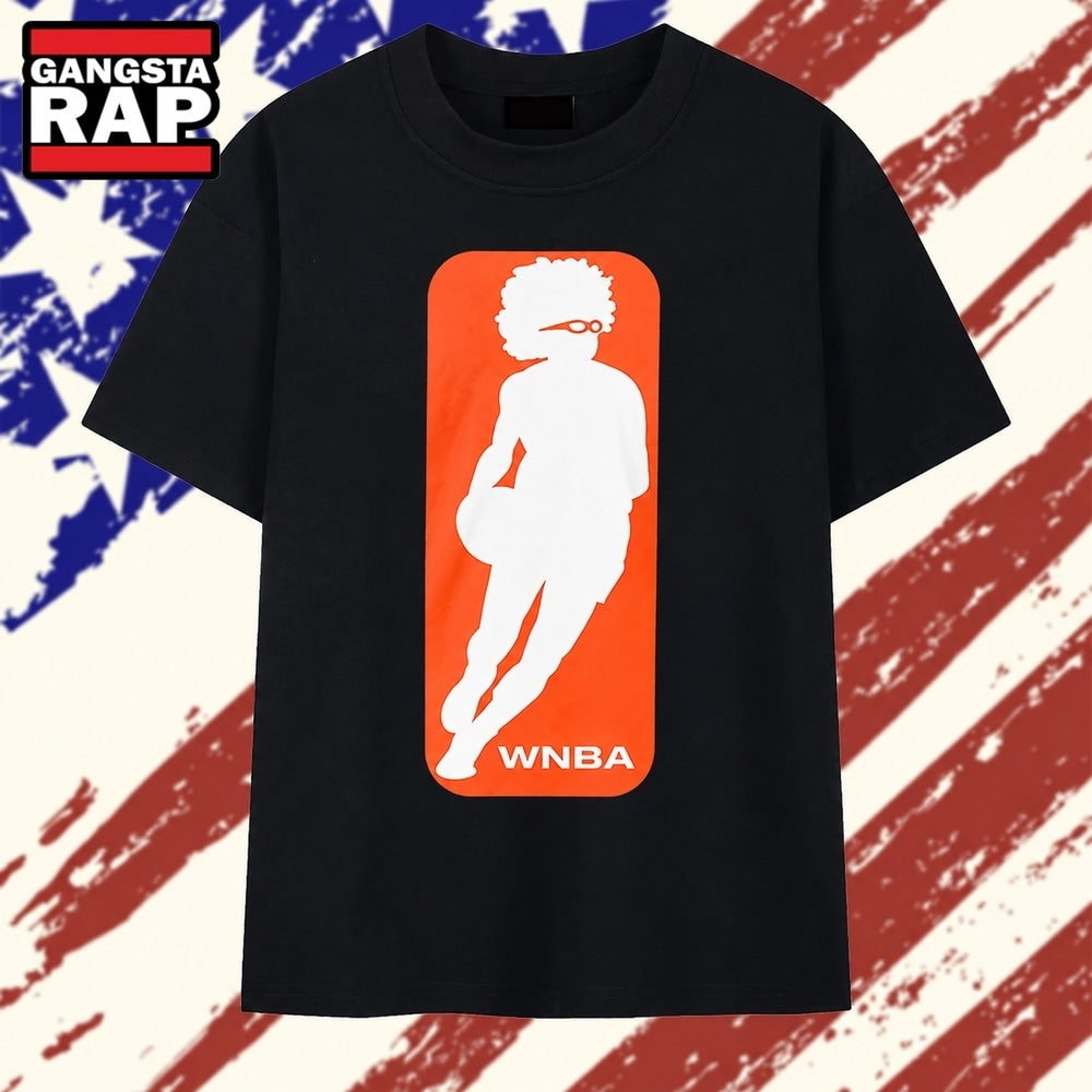 WNBA Player Silhouette Vintage Style Basketball Graphic T Shirt
