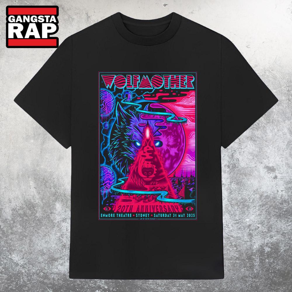 Wolfmother Enmore Theatre Newtown, Australia May 31 2025 Tour T Shirt