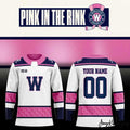 Worcester Railers Pink In The Rink Customizable Fan Hockey Jersey