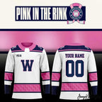 Worcester Railers Pink In The Rink Customizable Fan Hockey Jersey