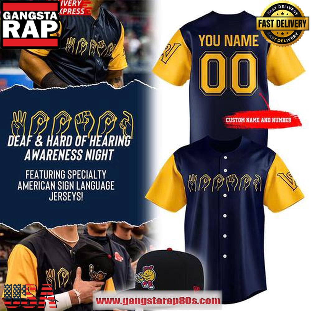 Worcester Red Sox 2025 Deaf & Hard of Hearing Awareness Night Baseball Jersey Shirt