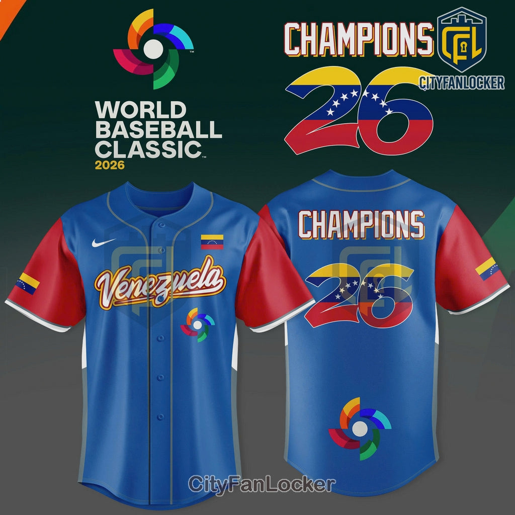 World Baseball Classic 2026 Champions Venezuela Baseball Jersey
