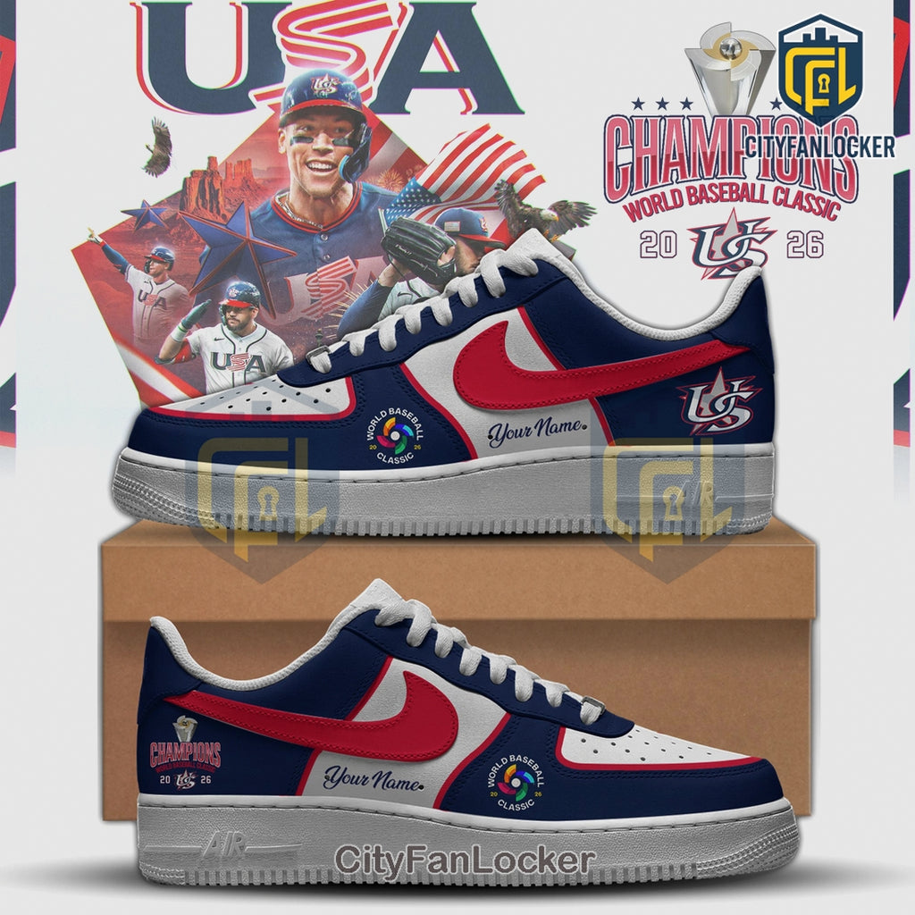 World Baseball Classic USA Champions 2026 Air Force 1 Sneakers