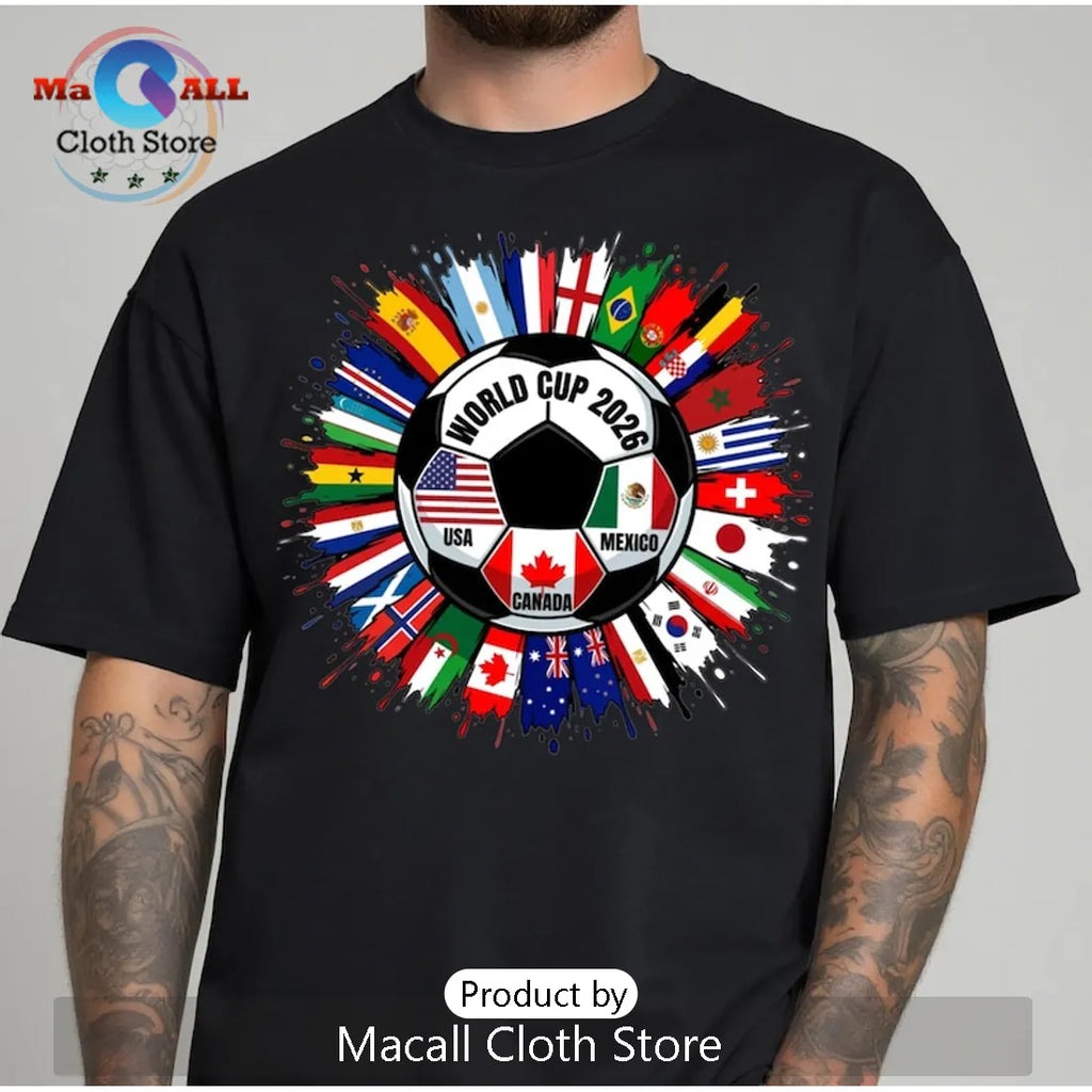 World Cup 2026 USA Mexico Canada Soccer Tournament Graphic T-Shirt