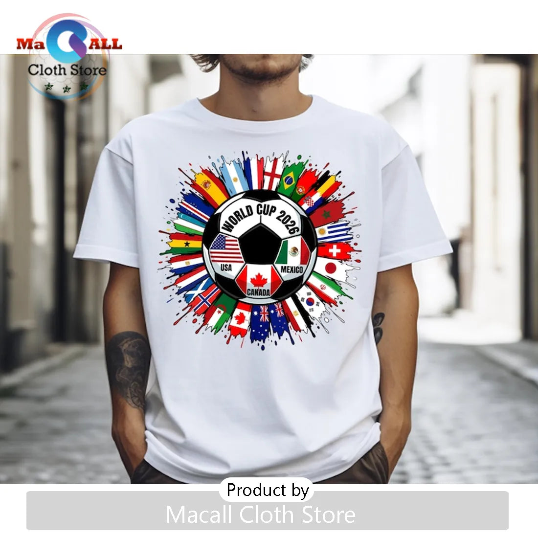 World Cup 2026 USA Mexico Canada Soccer Tournament Graphic T-Shirt