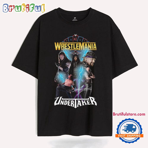 Wrestle Mania Under Taker Signature WWE T Shirt
