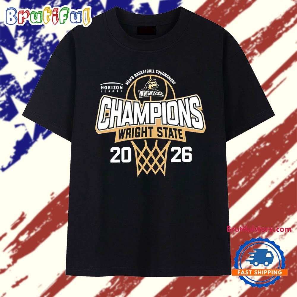 Wright State Raiders 2026 Horizon League Men’s Basketball Tournament Champions T Shirt