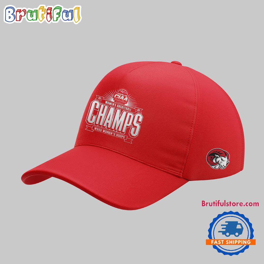 WSSU Women’s Hoops 2026 Basketball Champions Limited Edition Red Cap