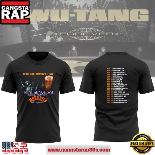 Wu Tang Clan 30th Anniversary Tour 2025 Unisex 3D Shirt