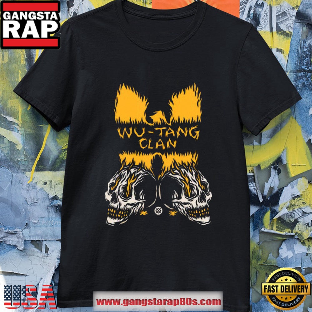 Wu Tang Clan Skull Black T Shirt