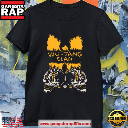 Wu Tang Clan Skull Black T Shirt