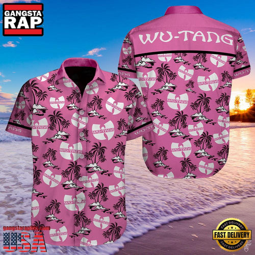 Wu-Tang Coconut Color Pink New Design Hawaiian Shirt