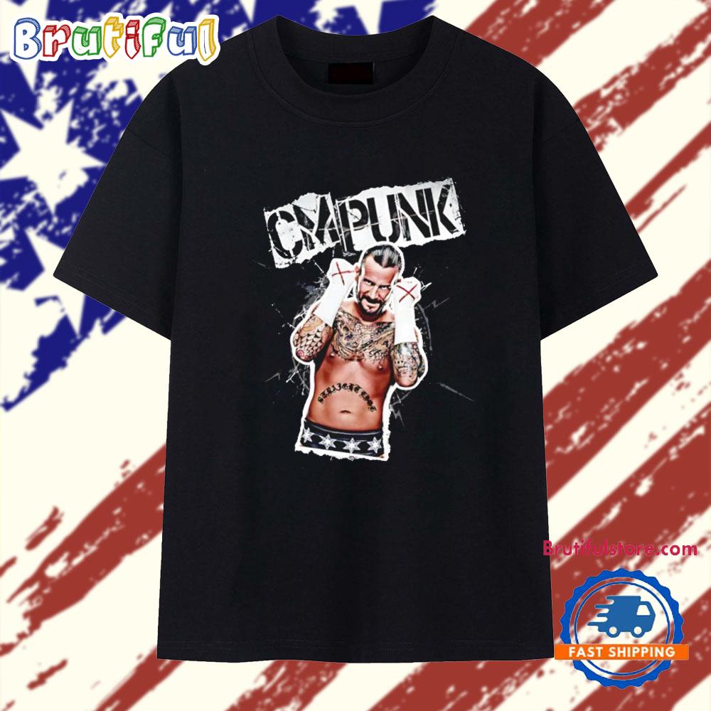 WWE CM Punk Grunge T Shirt