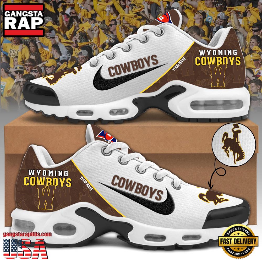 NCAA Custom Name Wyoming Cowboys Football Mascot Symbol Air Max Plus Shoes Running Sneakers