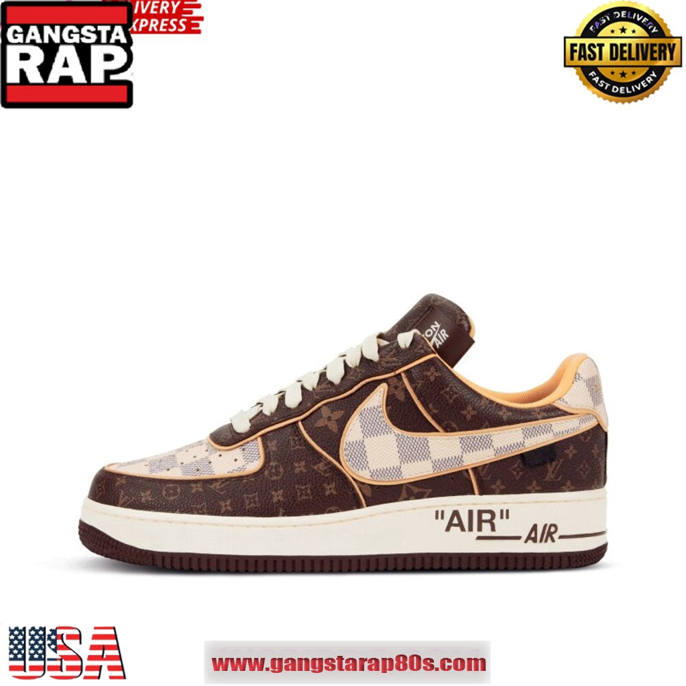 Louis Vuitton Air Force 1 Sneakers Shoes ‘Brown Monogram’