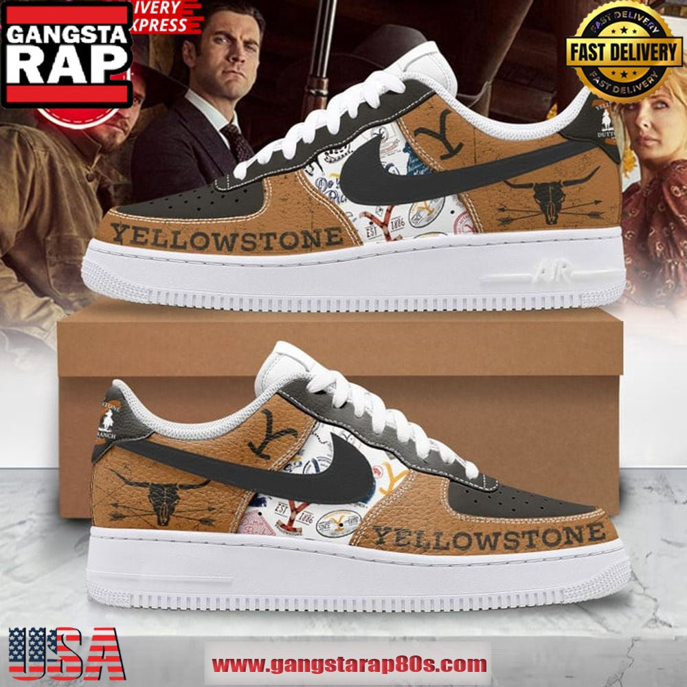Yellowstone Dutton Ranch Limited Edition Air Force 1 Shoes Running Sneakers