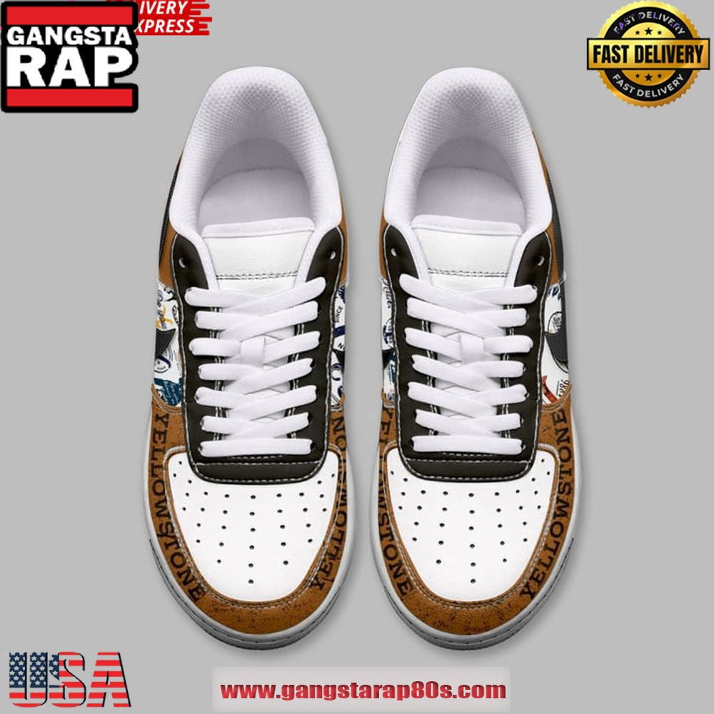 Yellowstone Dutton Ranch Limited Edition Air Force 1 Shoes Running Sneakers