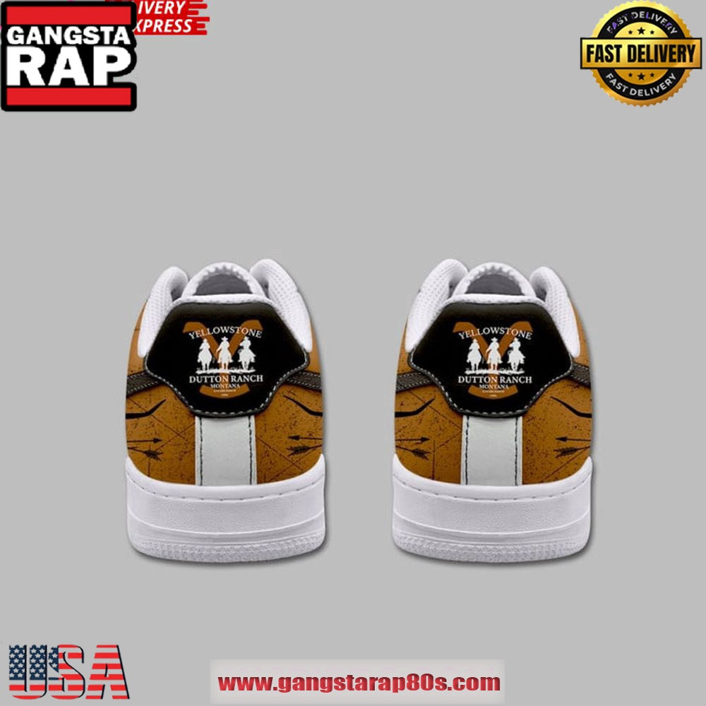 Yellowstone Dutton Ranch Limited Edition Air Force 1 Shoes Running Sneakers