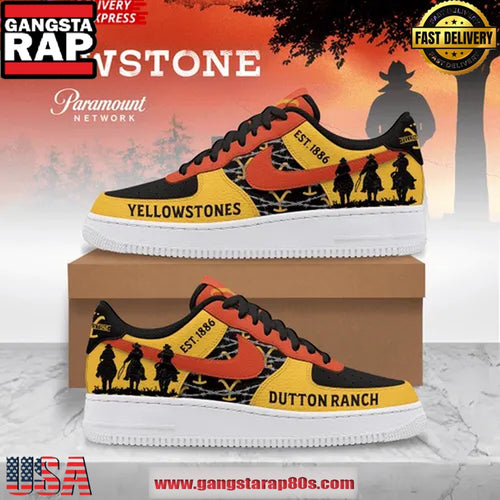 Yellowstones Dutton Ranch Limited Edition Air Force 1 Sneakers Shoes