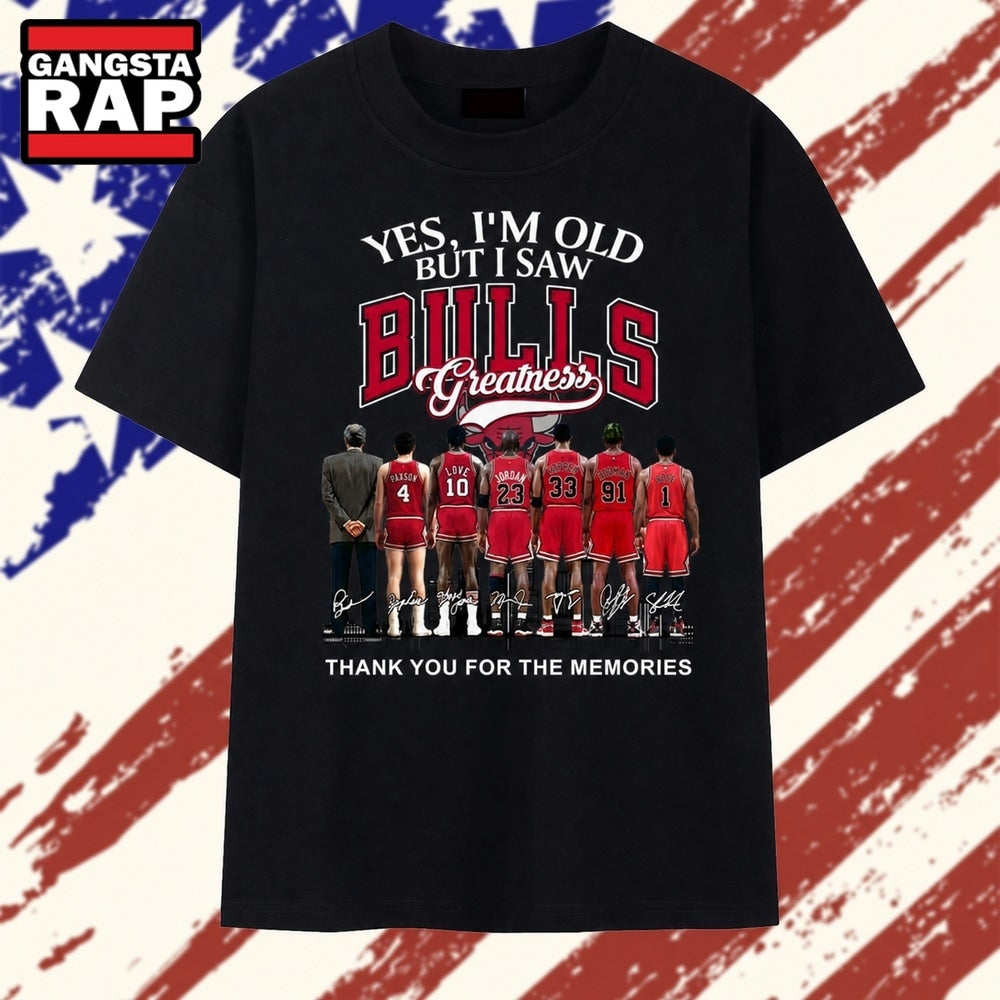 Yes I’m Old But I Saw Bulls Greatness Signatures Graphic T Shirt