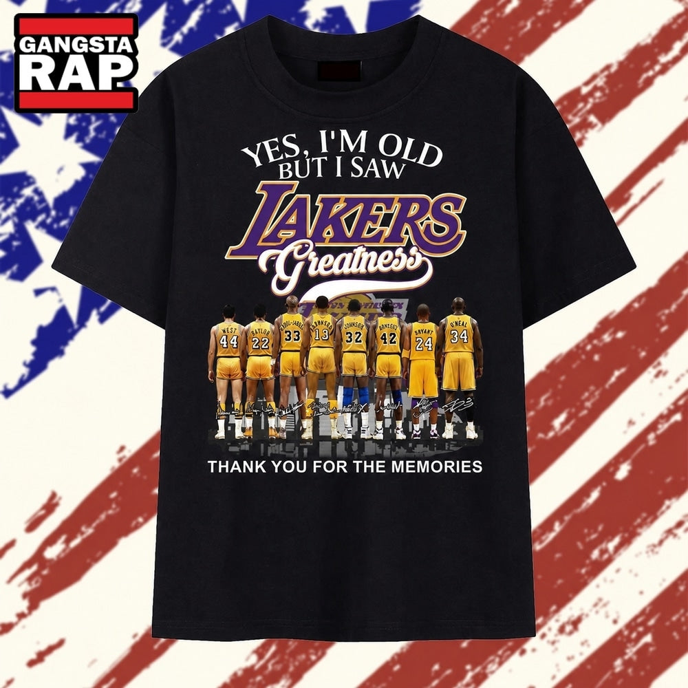 Yes I’m Old But I Saw Lakers Greatness Signatures Graphic T Shirt
