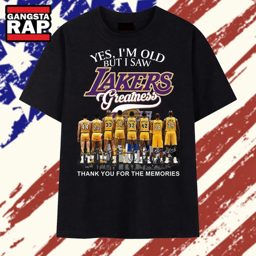 Yes I’m Old But I Saw Lakers Greatness Signatures Graphic T Shirt