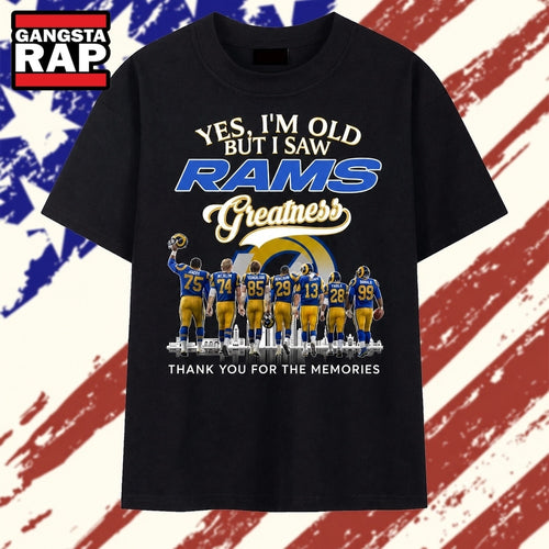 Yes I’m Old But I Saw Rams Greatness Signatures Graphic T Shirt