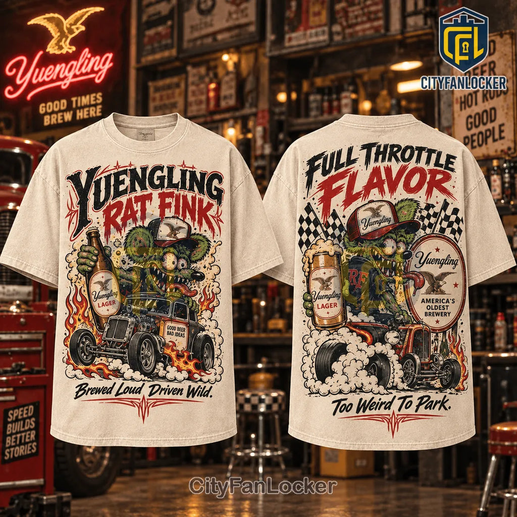 Yuengling Beer Rat Fink Cream T-Shirt