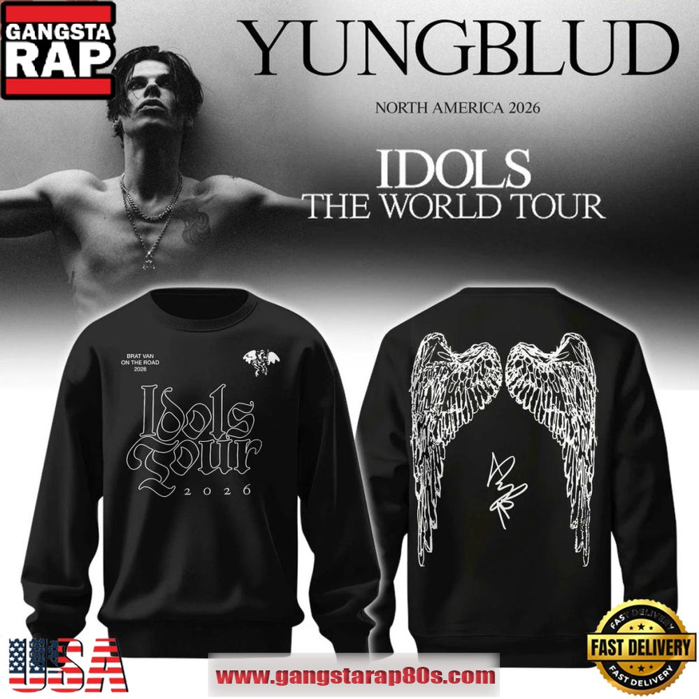 Yungblud Idols The World Tour 2026 Wings Alternative Rock Hoodie T-Shirt