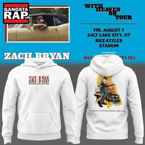 Zach Bryan Salt Lake City, UT Event With Heaven On Tour 2026 Hoodie , Music Trend Shirt