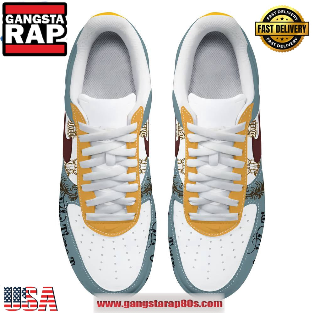 Zach Bryan The Quittin Time Tour Cowboy Limited Edition Air Force 1 Running Sneakers Shoes