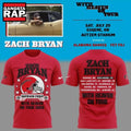 Zach Bryan x San Diego State Football With Heaven On Tour 2026 T Shirt , Music Trending 3D Shirt