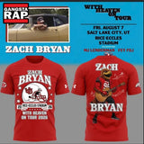 Zach Bryan x Utah Utes Mascot With Heaven On Tour 2026 3D Shirt , Music Trend Shirt