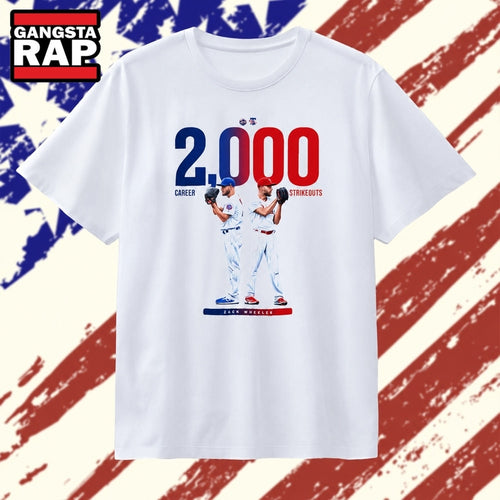 Zack Wheeler 2000 Career Strikeouts NY Mets and Philadelphia Phillies T Shirt