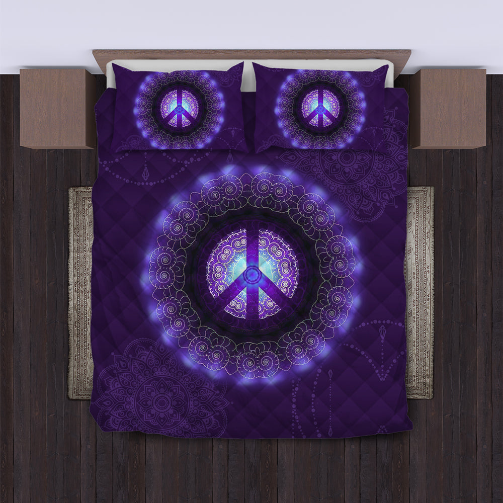 Hippie Quilt Bedding Set - Colorful Free Spirit Bedding